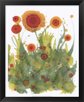 Framed Poppy Whimsy II Print