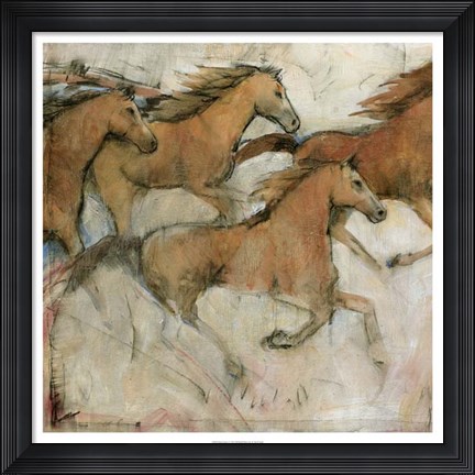 Framed Horse Fresco I Print