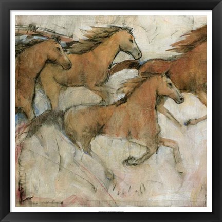 Framed Horse Fresco I Print