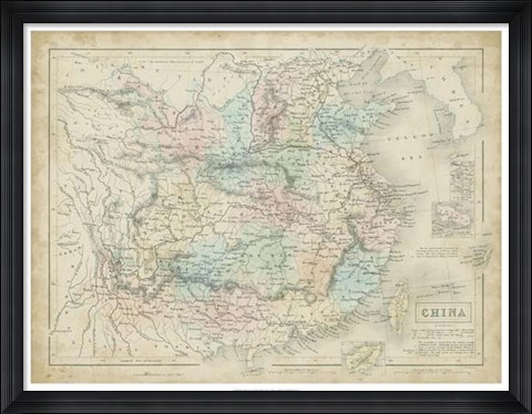 Framed Map of China Print