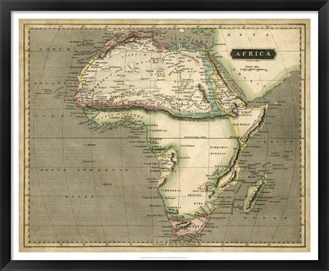 Framed Thomson&#39;s Map of Africa Print