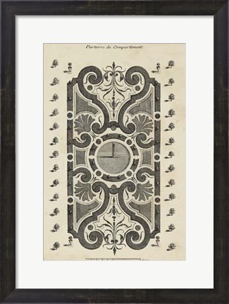 Framed Garden Parterre VII Print