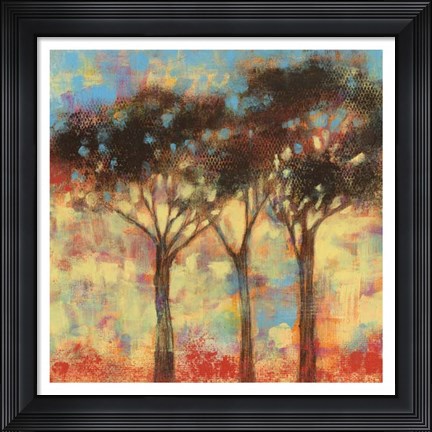 Framed Kaleidoscope Trees I Print