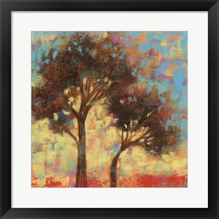 Framed Kaleidoscope Trees II Print