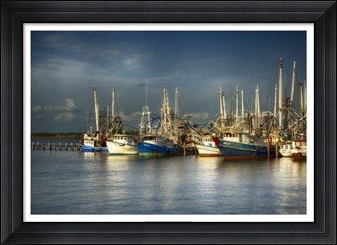 Framed Shrimp Boats I Print