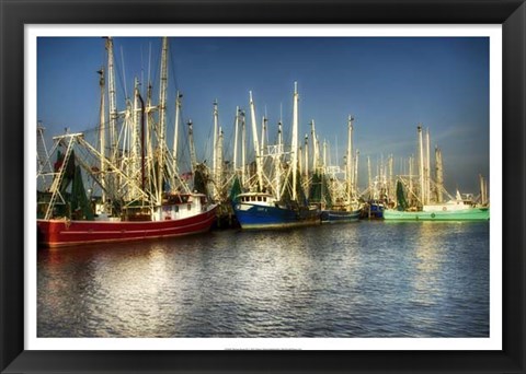Framed Shrimp Boats II Print