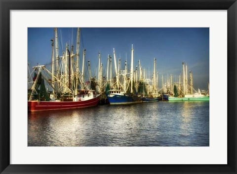 Framed Shrimp Boats II Print