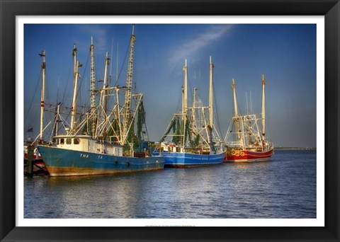 Framed Shrimp Boats III Print