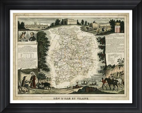 Framed Atlas Nationale Illustre II Print