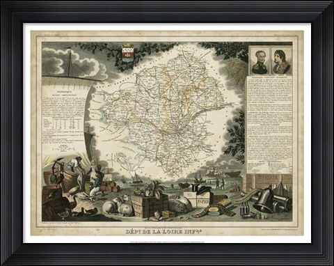 Framed Atlas Nationale Illustre III Print