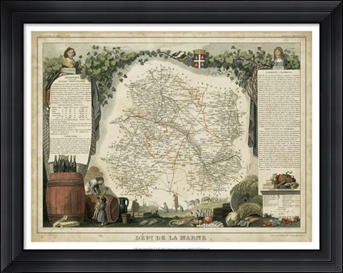 Framed Atlas Nationale Illustre IV Print