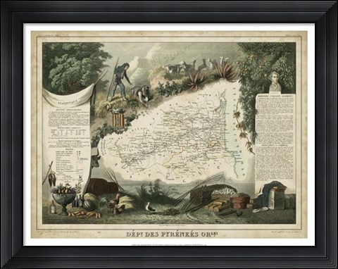 Framed Atlas Nationale Illustre V Print