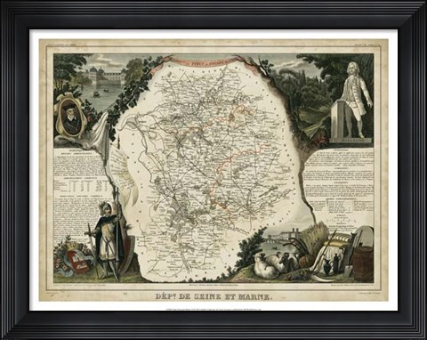 Framed Atlas Nationale Illustre VI Print