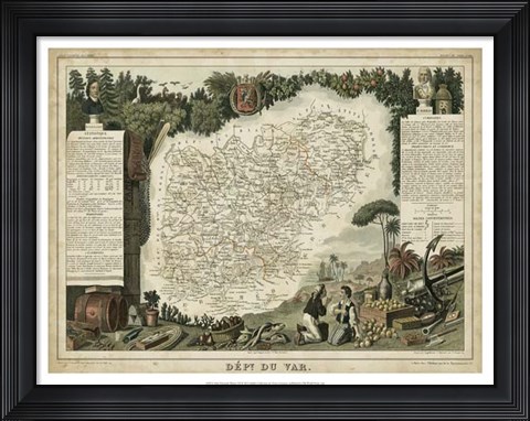Framed Atlas Nationale Illustre VII Print