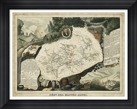Framed Atlas Nationale Illustre VIII Print