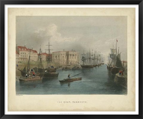 Framed Quay, Yarmouth Print