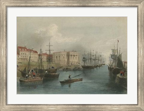 Framed Quay, Yarmouth Print