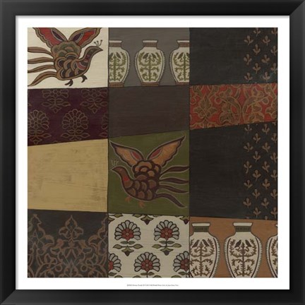 Framed Persian Textile II Print