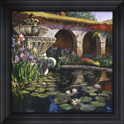 Framed Fountain at San Miguel II Print