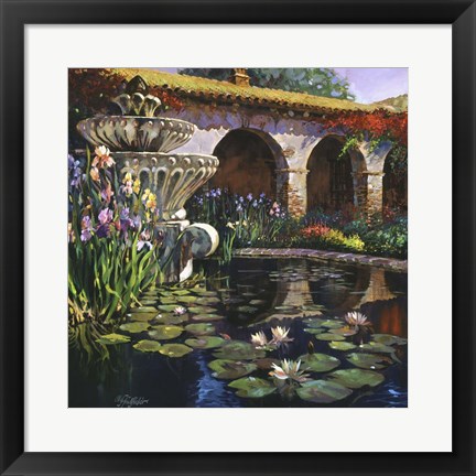 Framed Fountain at San Miguel II Print