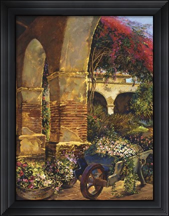 Framed Columns Adorned Print