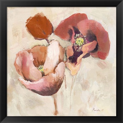 Framed Painted Poppies Print