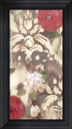 Framed Ikat Rose I Print