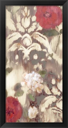 Framed Ikat Rose I Print