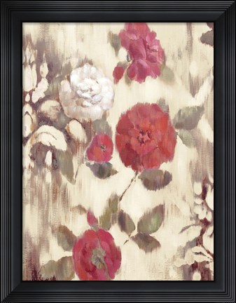 Framed Ikat Rose II Print