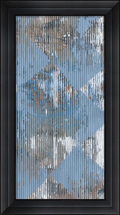 Framed Harlequin Blue II Print