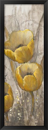 Framed Ochre Tulips I Print