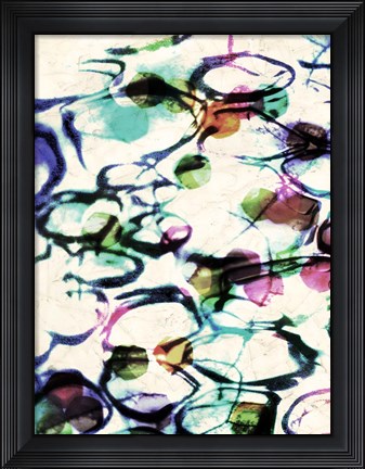 Framed Bubble Abstract I Print
