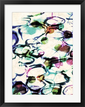 Framed Bubble Abstract I Print