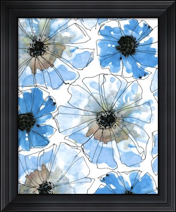 Framed Water Blossoms I Print