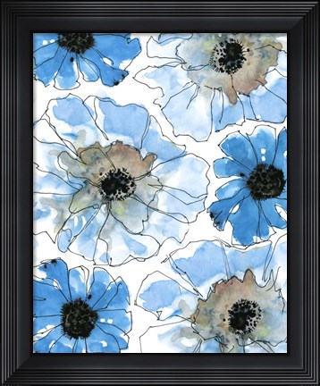 Framed Water Blossoms II Print
