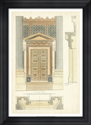 Framed Architect&#39;s Plan II Print