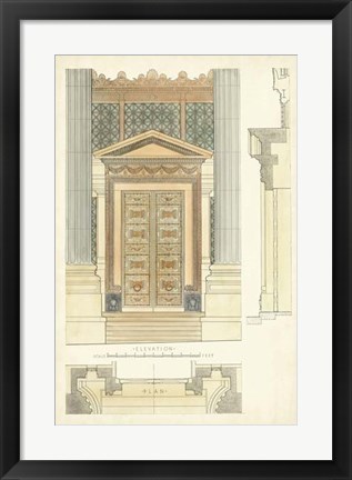 Framed Architect&#39;s Plan II Print