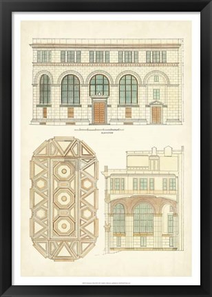 Framed Architect&#39;s Plan III Print