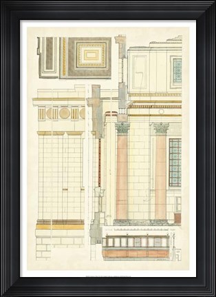 Framed Architect&#39;s Plan V Print