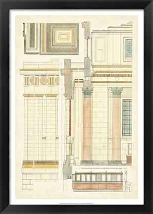 Framed Architect&#39;s Plan V Print