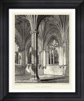 Framed Gothic Detail III Print