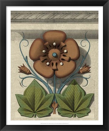 Framed Floral Detail I Print