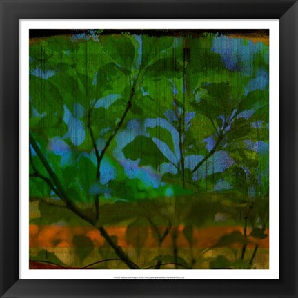 Framed Abstract Leaf Study V Print