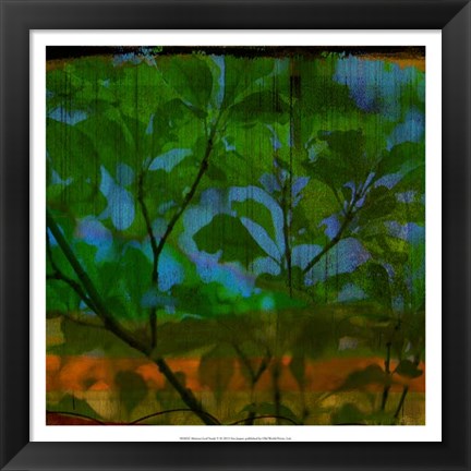 Framed Abstract Leaf Study V Print