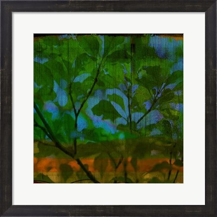 Framed Abstract Leaf Study V Print