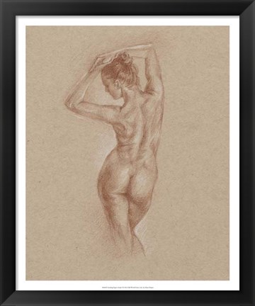 Framed Standing Figure Study I Print