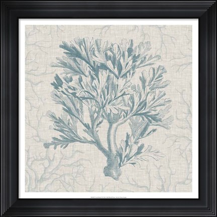 Framed Coral Motif I Print