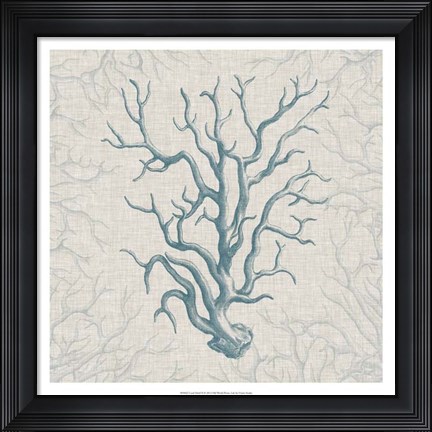 Framed Coral Motif II Print