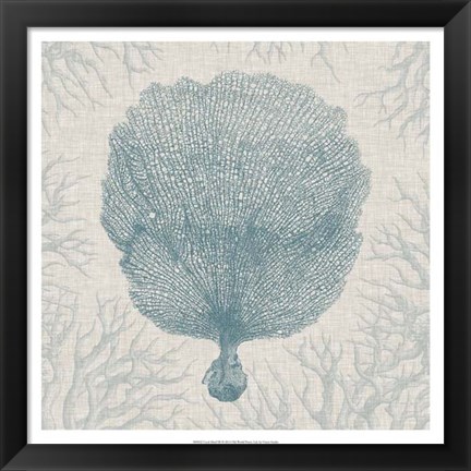 Framed Coral Motif III Print