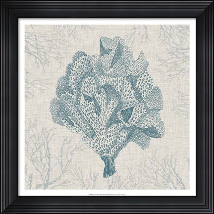 Framed Coral Motif IV Print